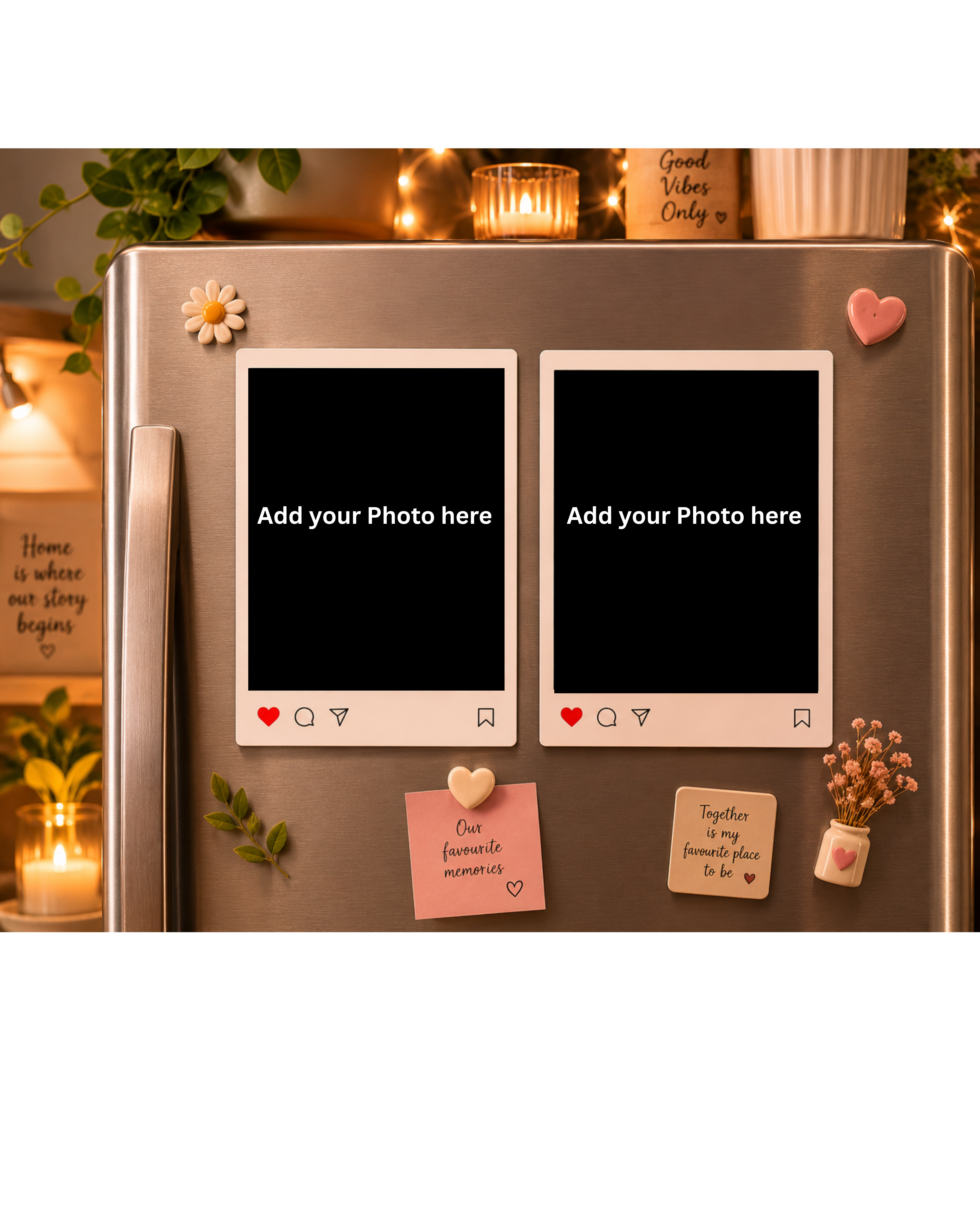 Insta Polaroid Fridge Magnets (Pack Of 2 )