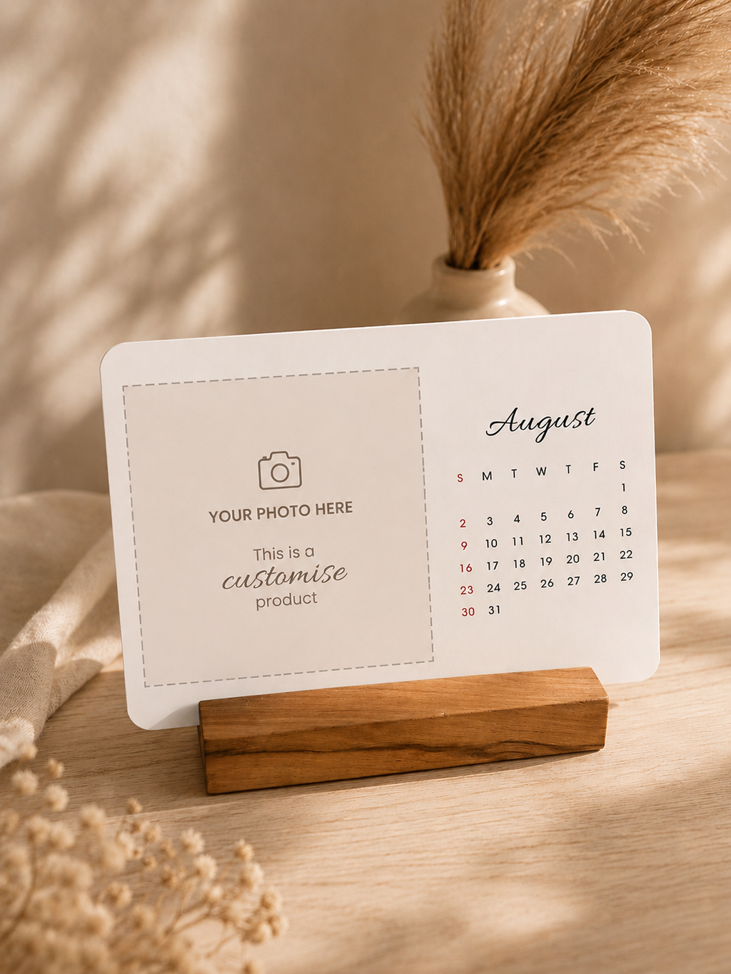 Personalized Desk Calendar 2026