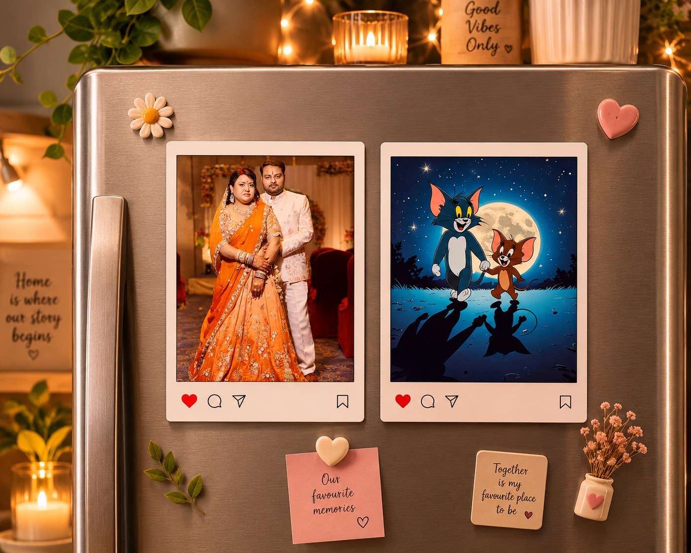 Insta Polaroid Fridge Magnets (Pack Of 2 )