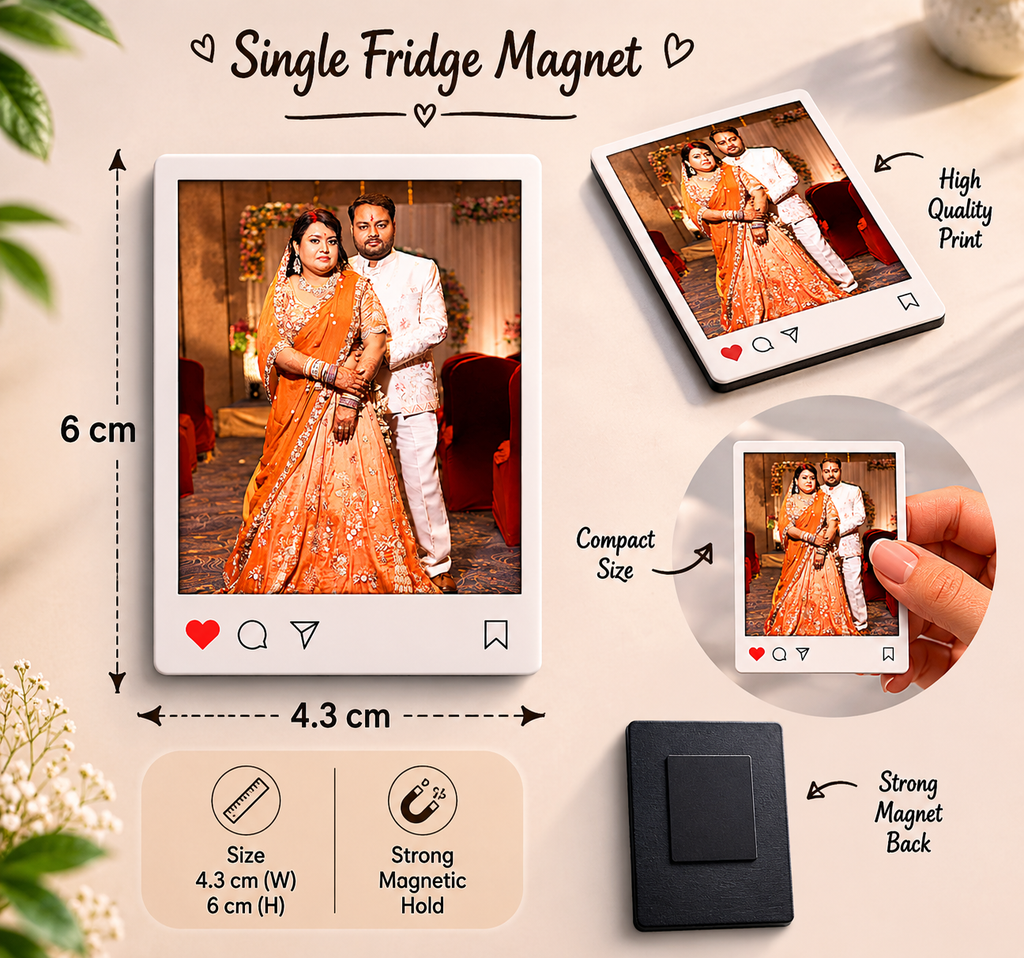 Insta Polaroid Fridge Magnets (Pack Of 2 )