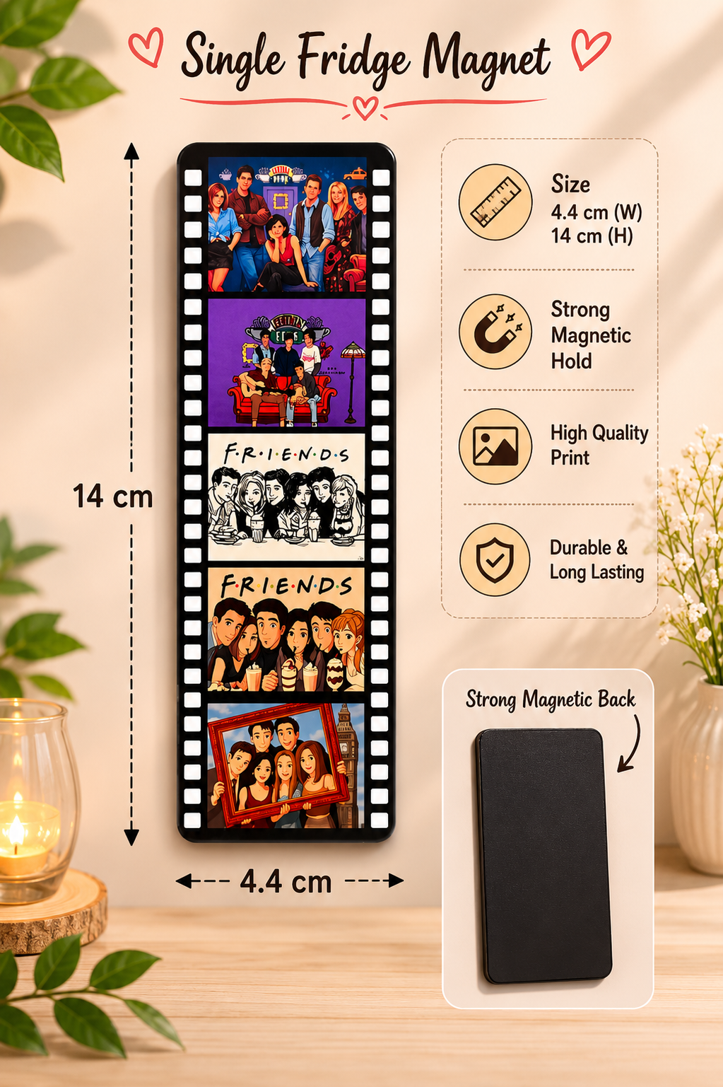 Film Stripe  Fridge Magnets (Pack Of 2 )