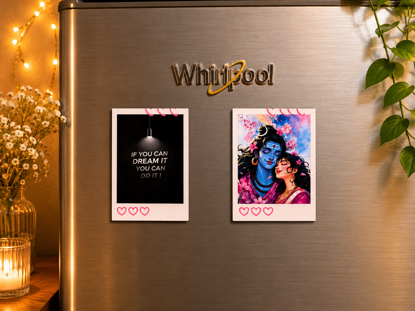 Heart Polaroid Magnets (Pack Of 2 )