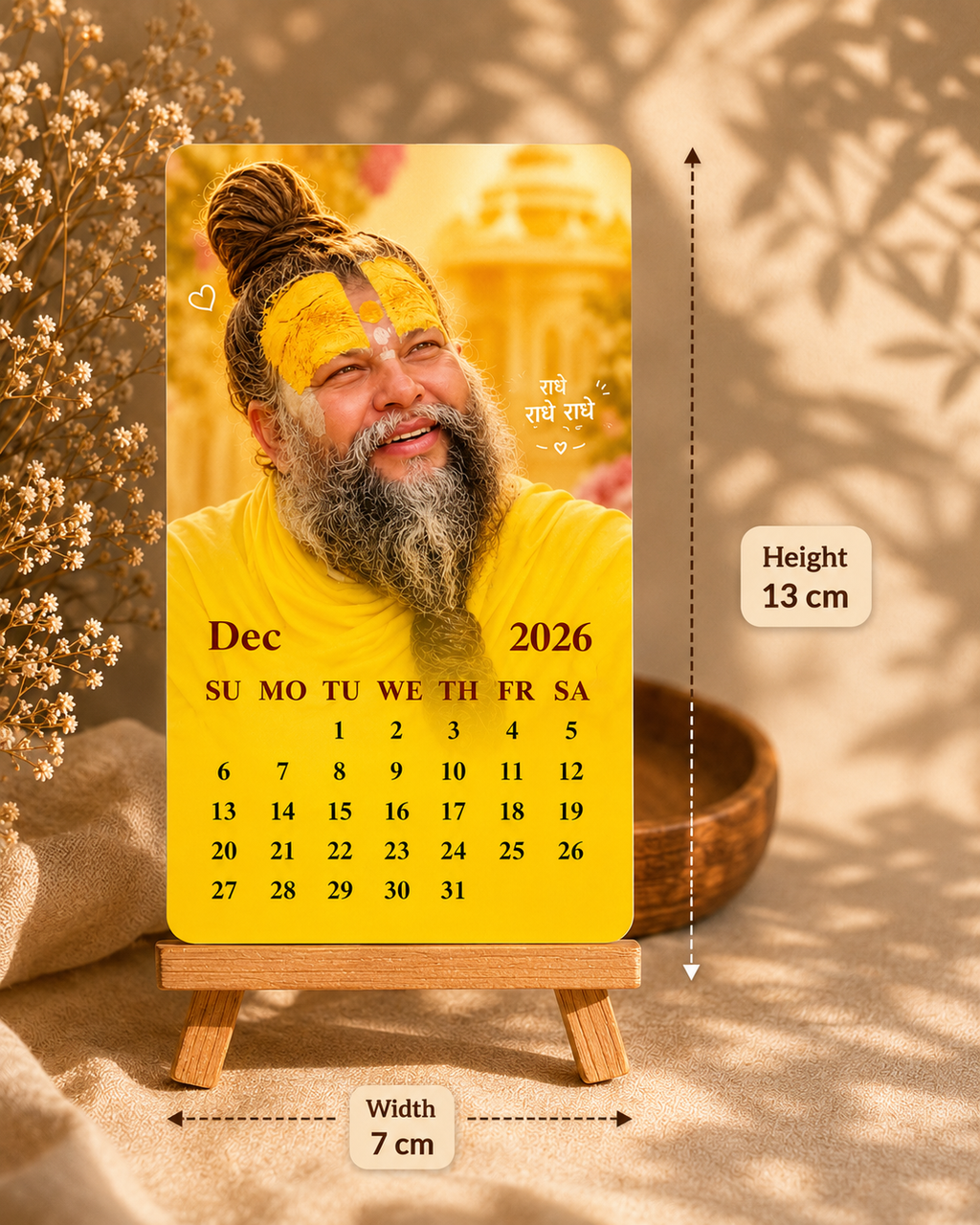 Premanand ji Variant -02 Mini Desk Calendar 2026