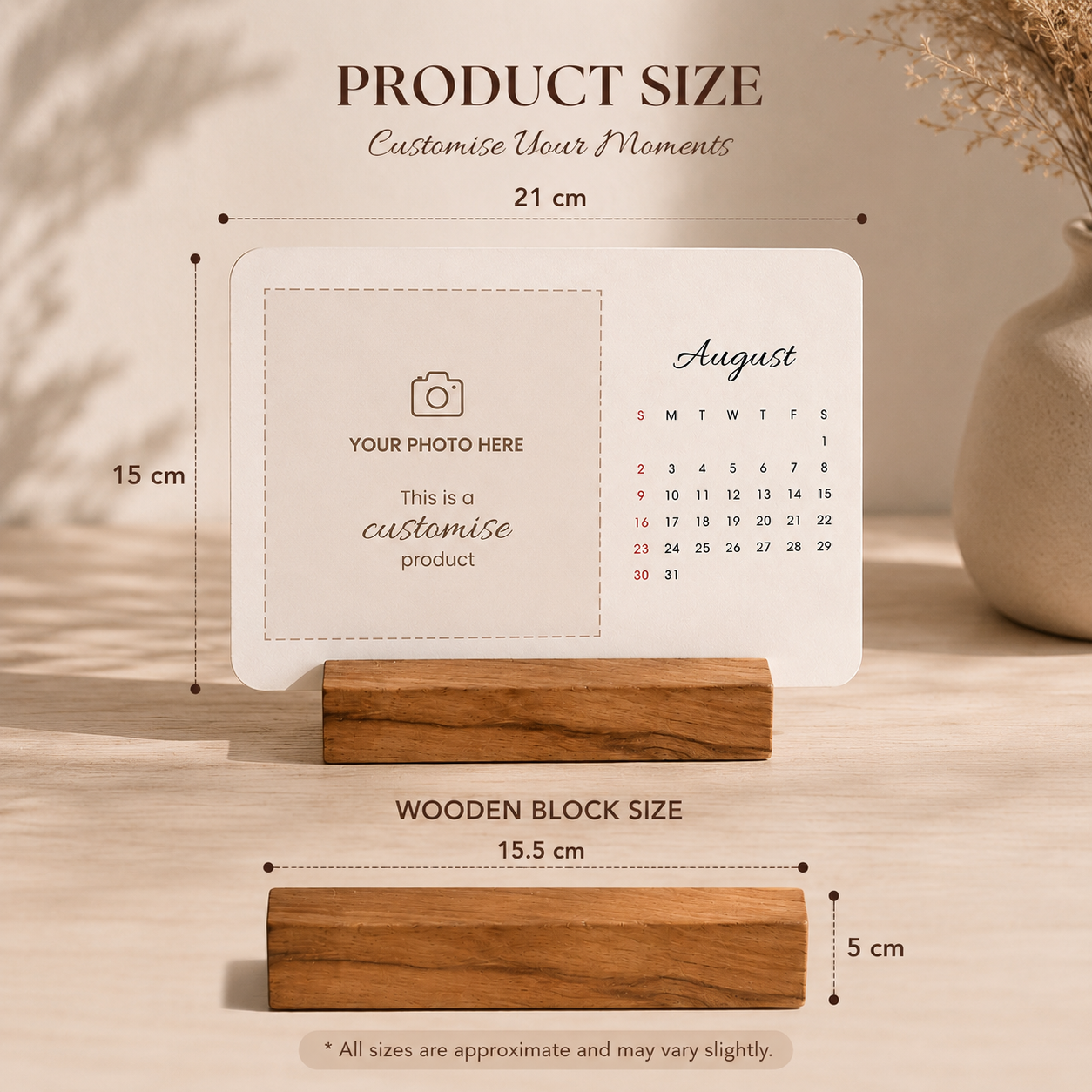 Personalized Desk Calendar 2026