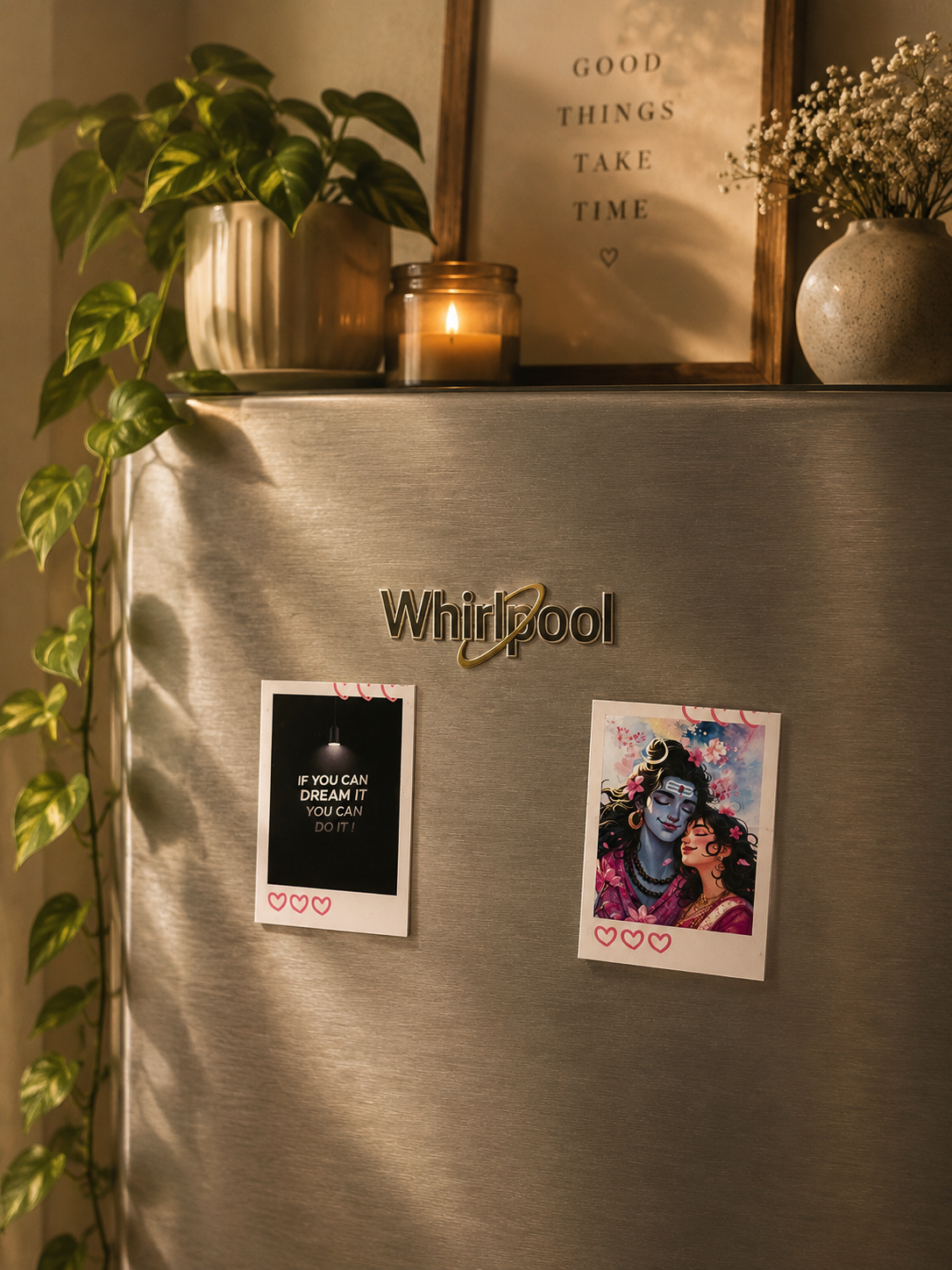 Heart Polaroid Magnets (Pack Of 2 )