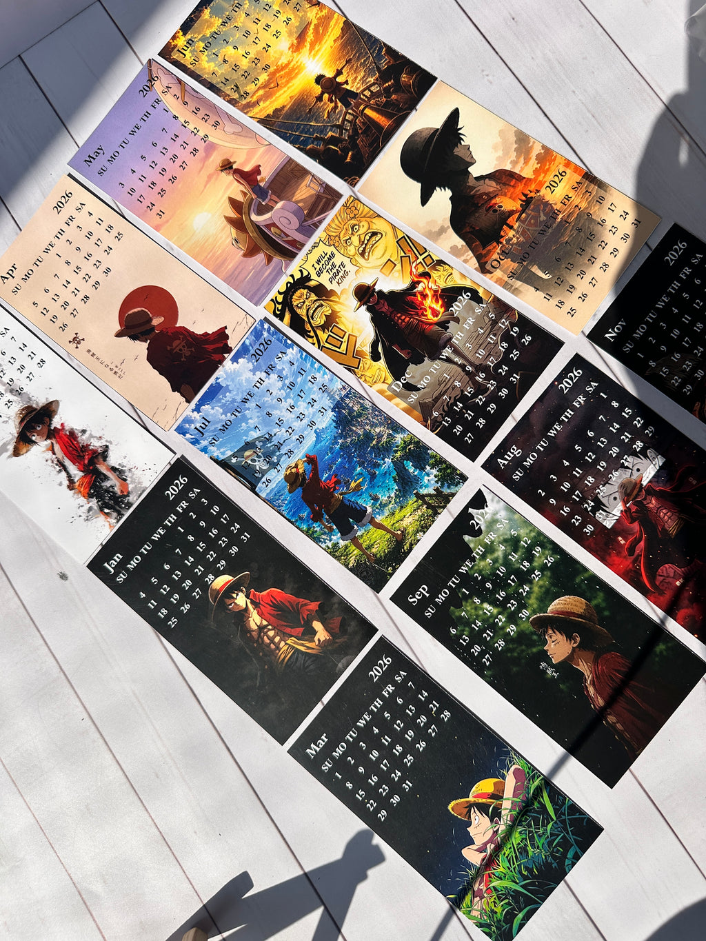 One Piece Mini Desk Calendar 2026