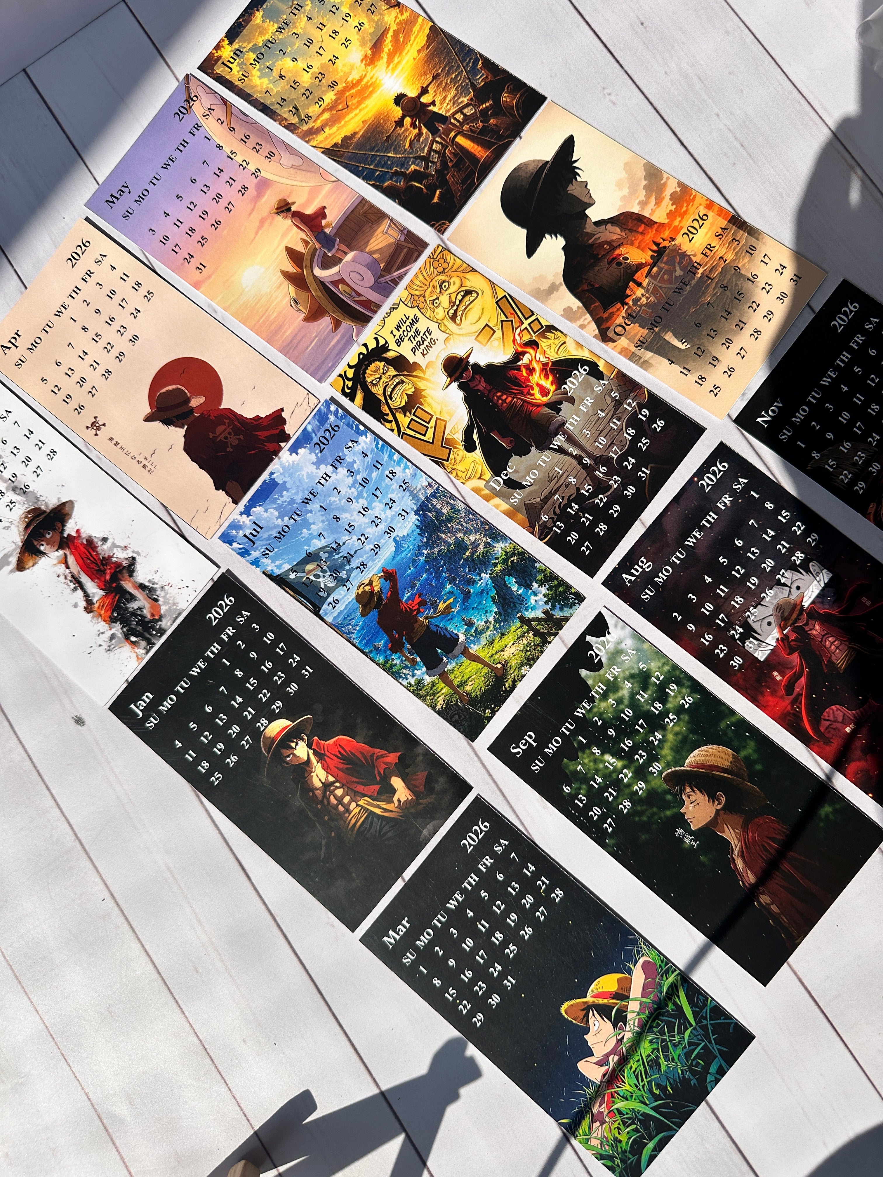 One Piece Mini Desk Calendar 2026