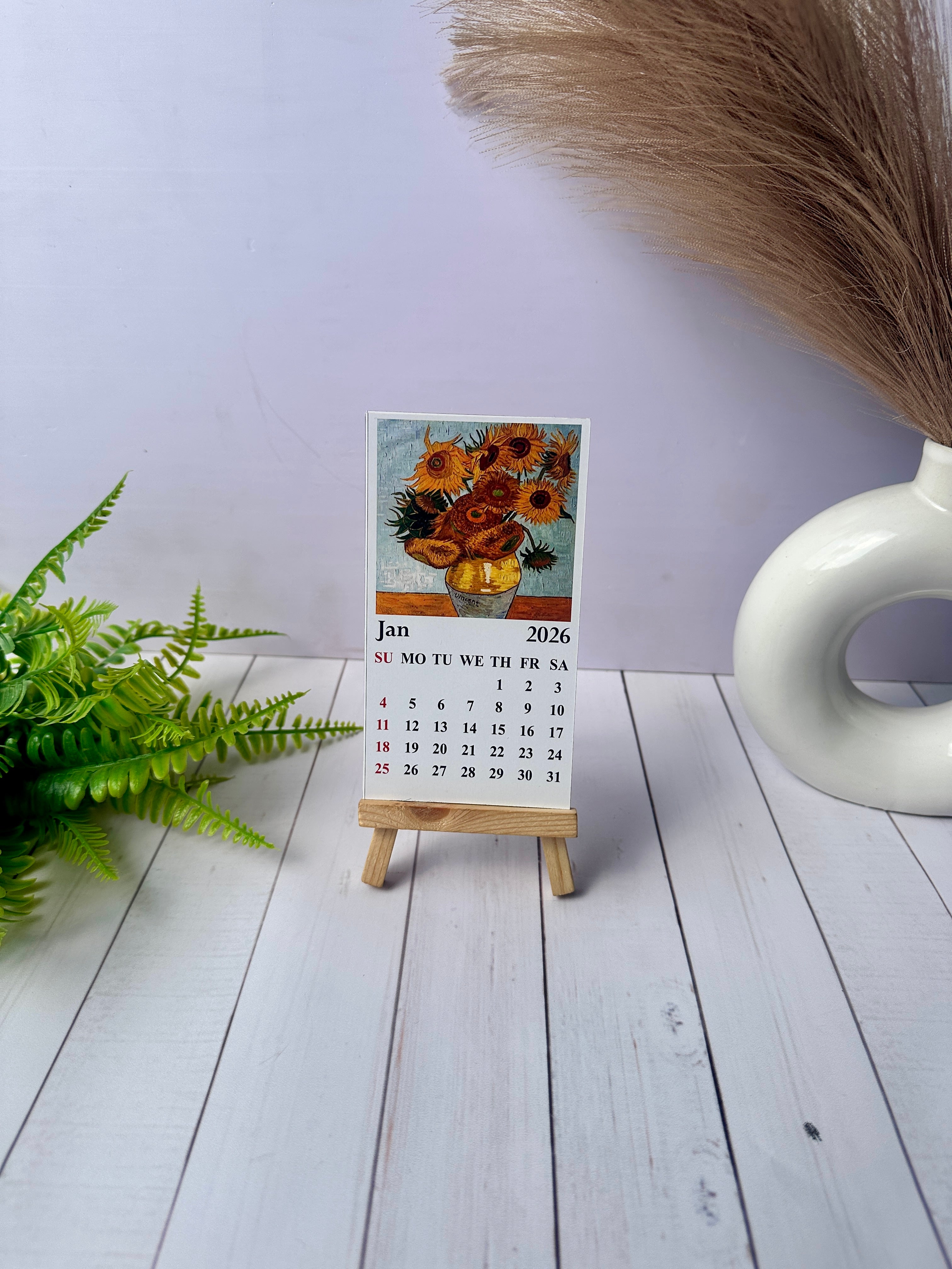 Van Gogh Mini Desk Calendar 2026