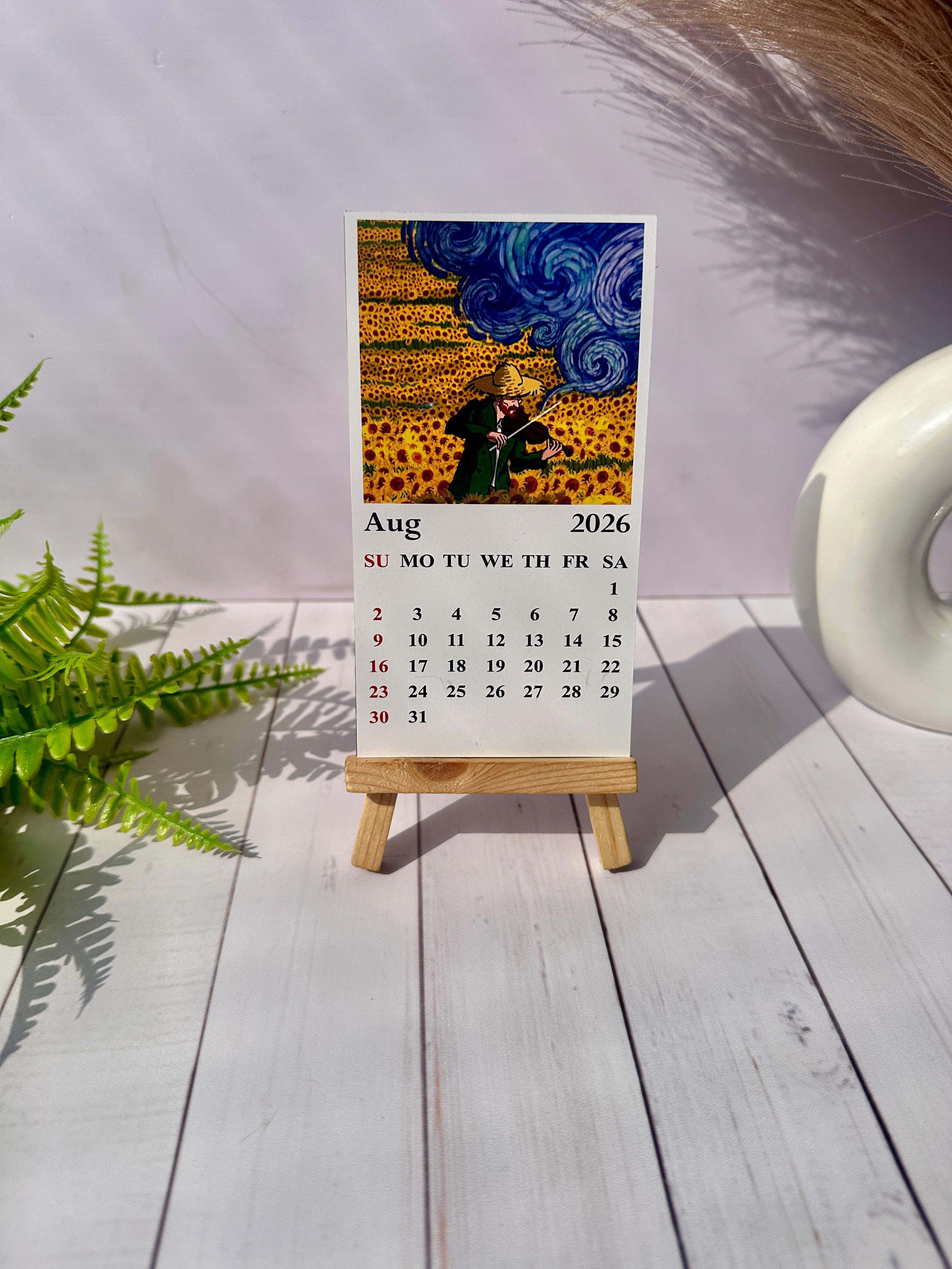 Van Gogh Mini Desk Calendar 2026