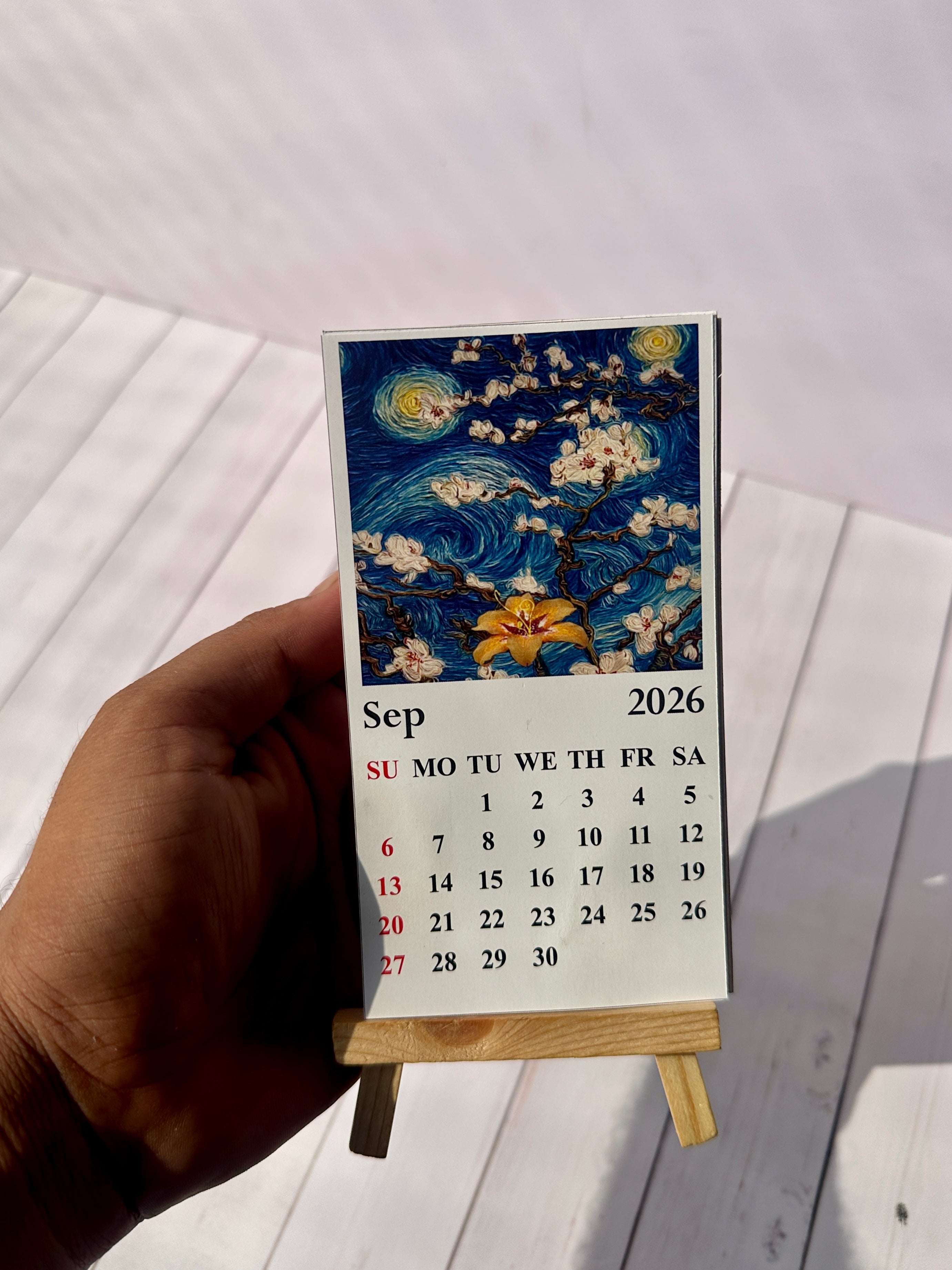 Van Gogh Mini Desk Calendar 2026