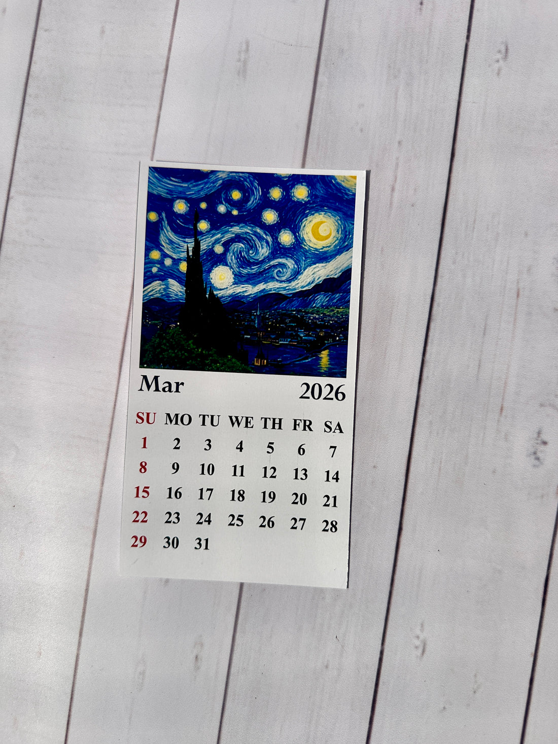 Van Gogh Mini Desk Calendar 2026