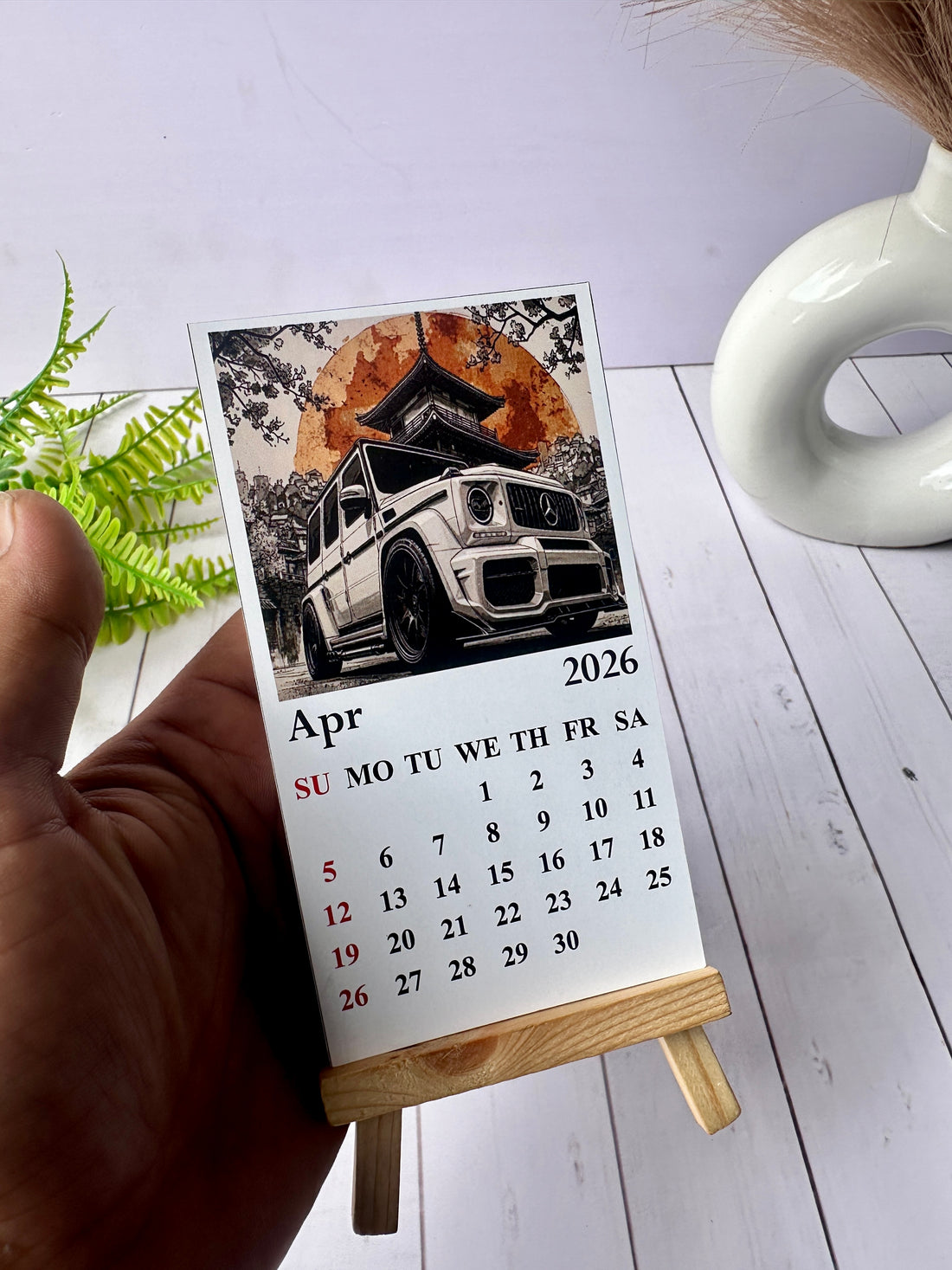 Cars Mini Desk Calendar 2026
