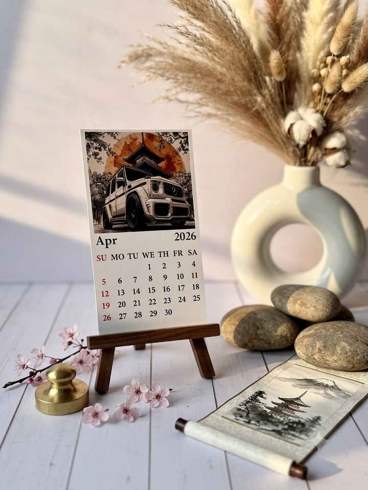 Cars Mini Desk Calendar 2026