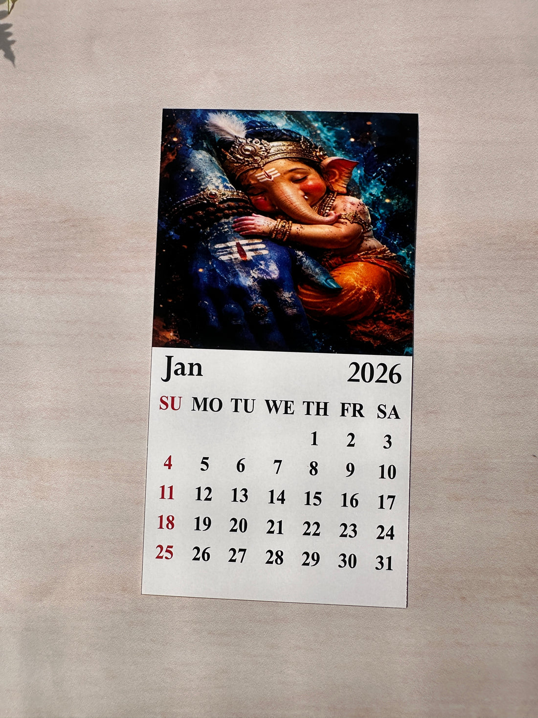 Load Ganesh Ji Mini Desk Calendar 2026