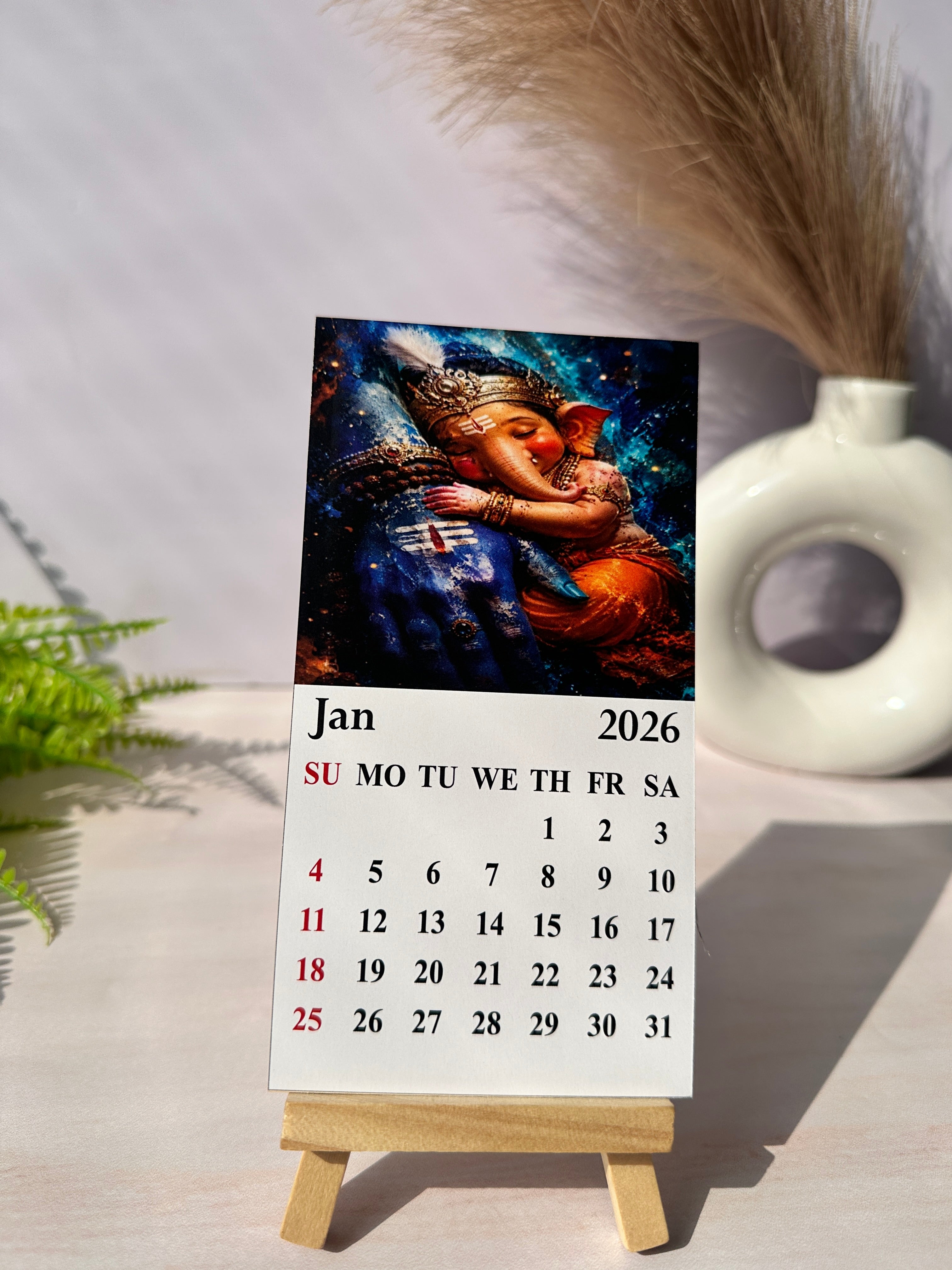 Load Ganesh Ji Mini Desk Calendar 2026