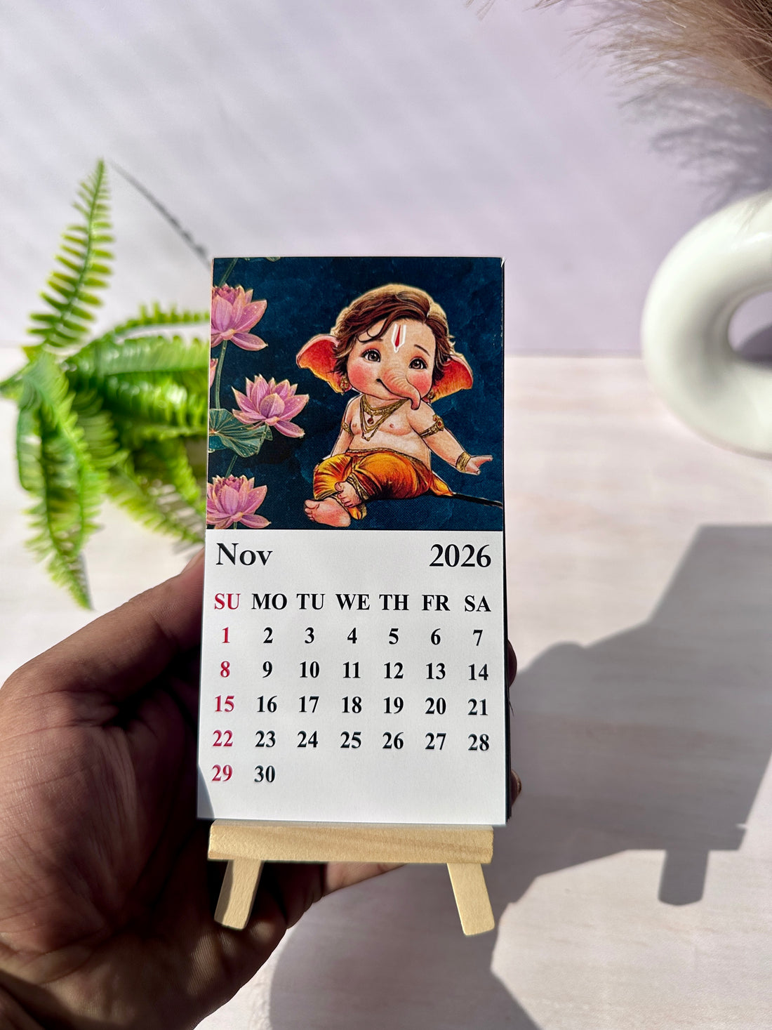 Load Ganesh Ji Mini Desk Calendar 2026