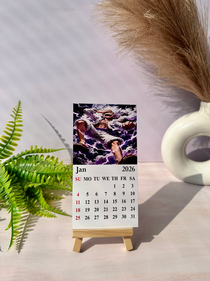 Anime Mini Desk Calendar 2026