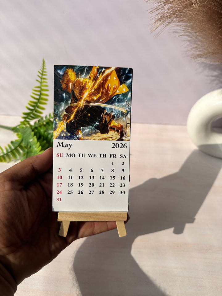 Anime Mini Desk Calendar 2026