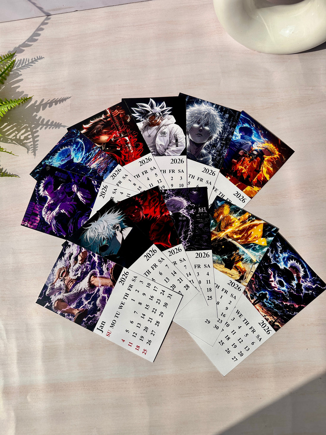 Anime Mini Desk Calendar 2026