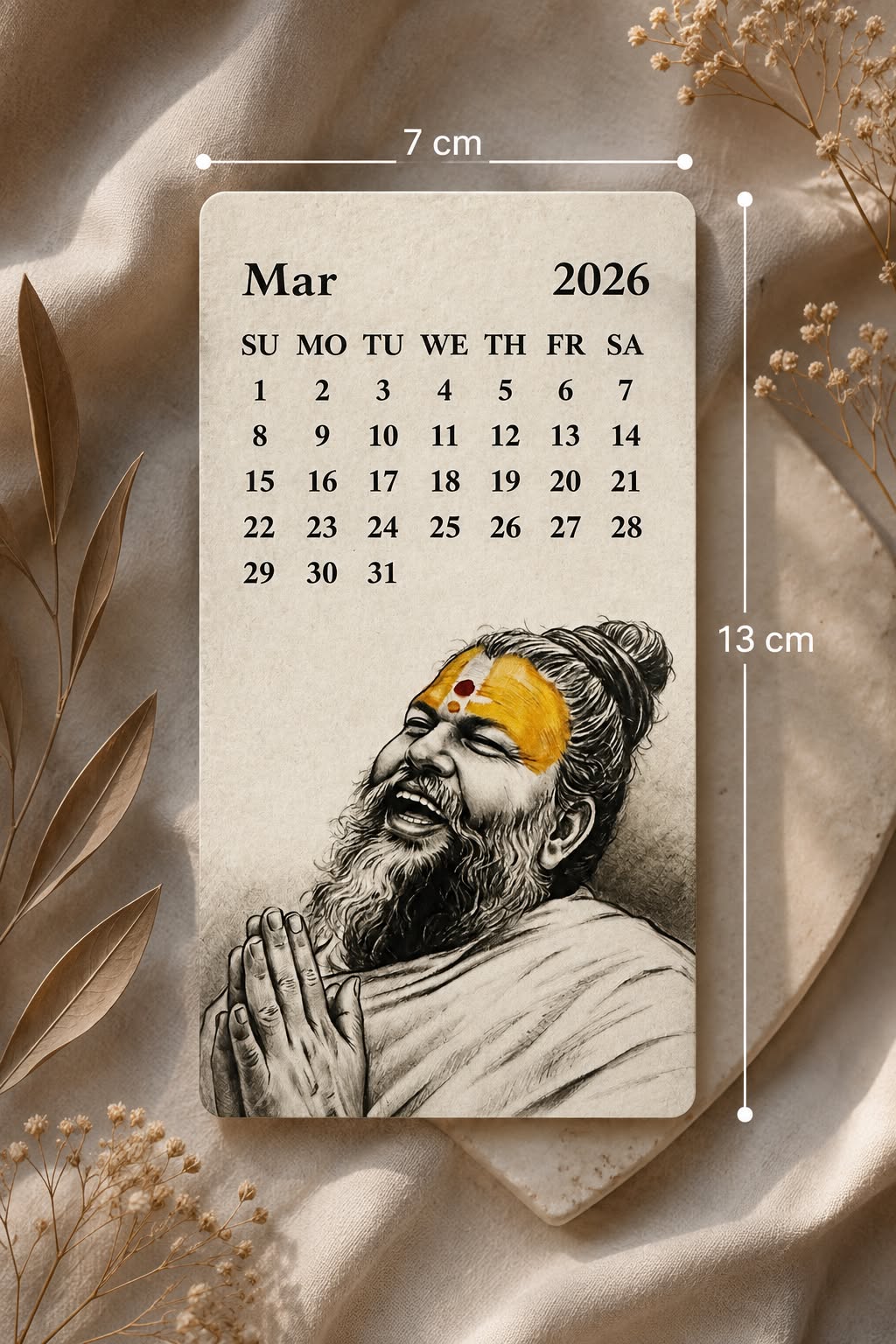 Premanand ji Variant -01 Mini Desk Calendar 2026